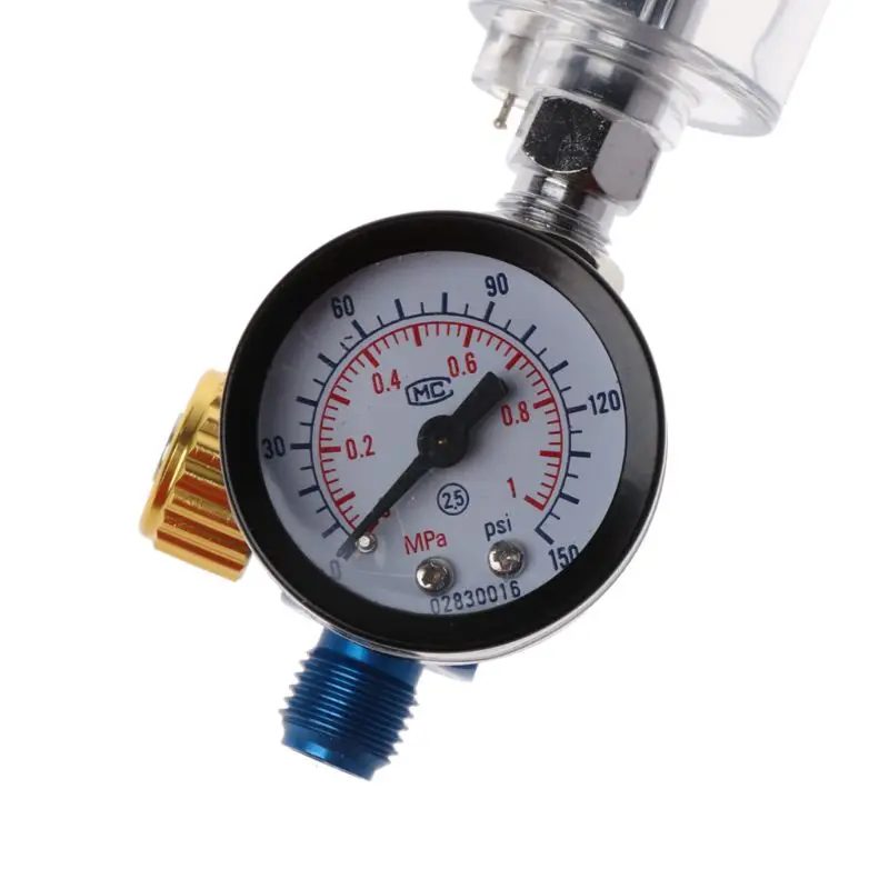 

Air Pressure Regulator Gauge Spray In-Line Water Oil Trap Filter Separator Kit Tools N0HF