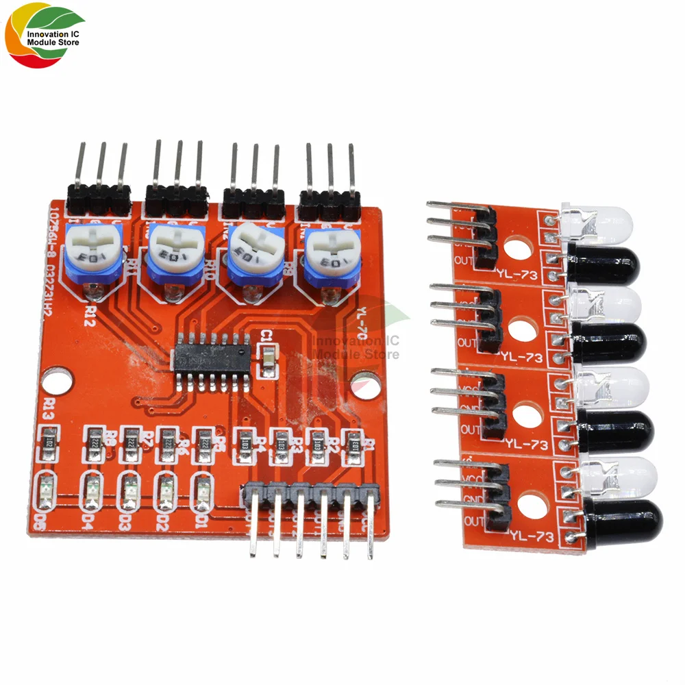Четырехсторонний 4-канальный инфракрасный детектор линия отслеживания модуль