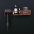 Стойка для воздуходувки Dyson, домашний декор, подставка для хранения в ванной, насадки, держатель для фена, аксессуары из орехового дерева, Настенный Органайзер
