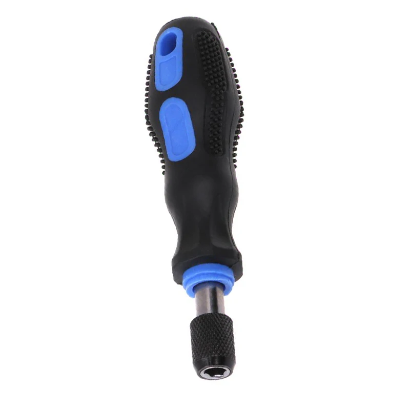 

High Hardness Anti-Slip Accessories Replacement Magnetic 1/4\\\" 6.35mm Screwdriver Handle Rubber + Steel Handles
