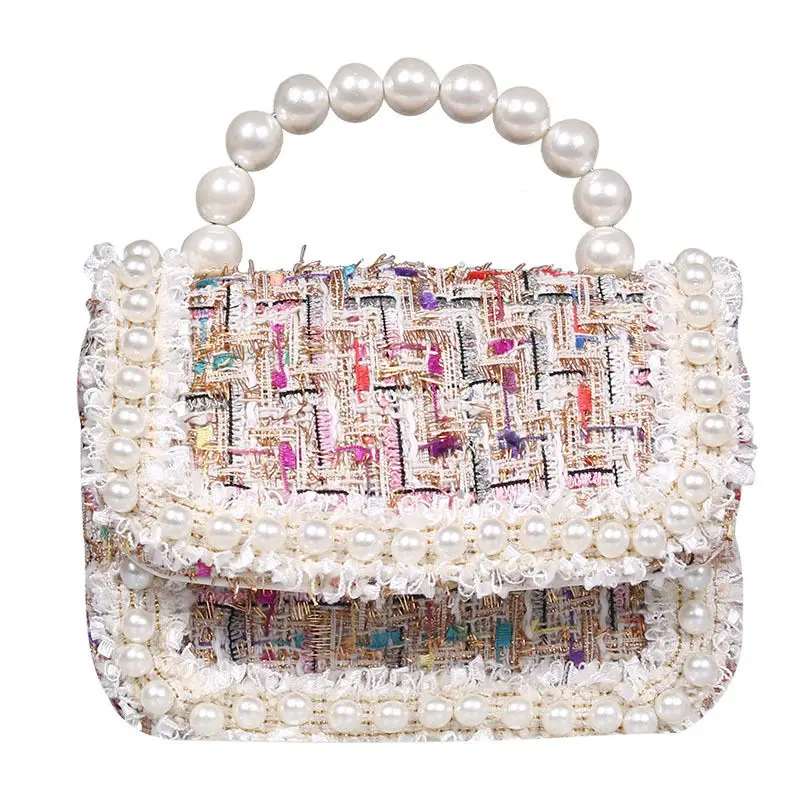 

Children Shoulder Bags Princess Style Kids Messenger Bags Fashion Handbag for Baby Girls Pearl Lace Infant Crossbody Bags Purses