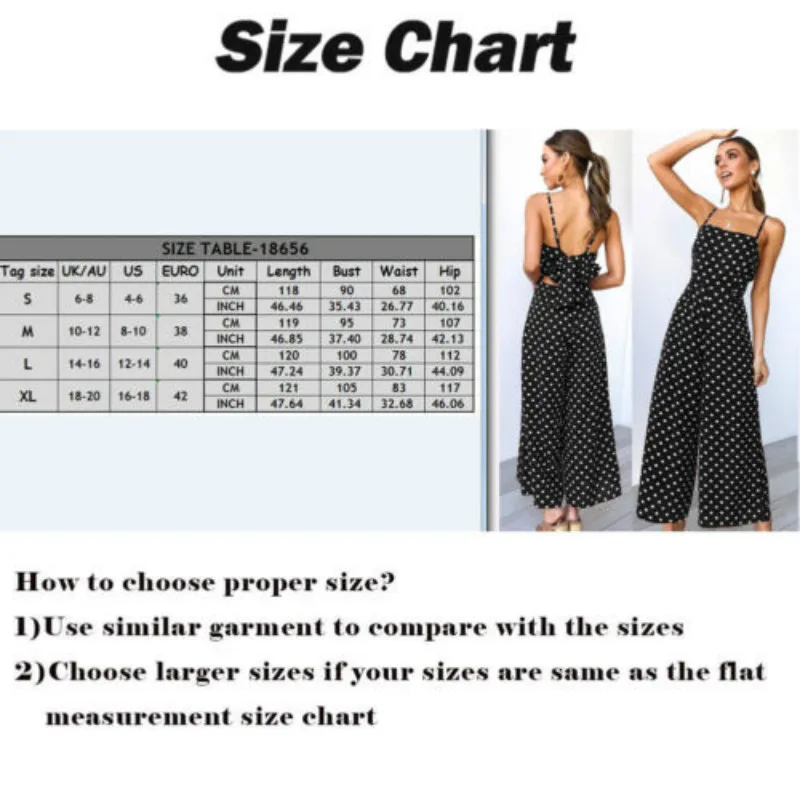 

Elegant Sexy Jumpsuits Women Sleeveless Polka Dots Loose Trousers Wide Leg Pants Rompers Holiday Backless Bow Leotard Overalls