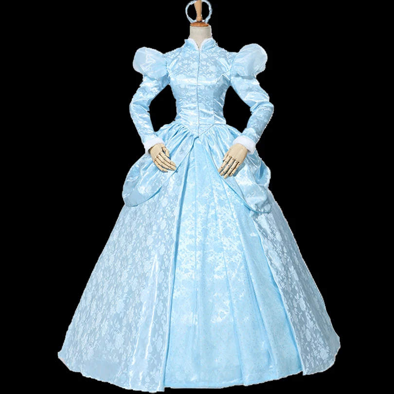 

Movie Cinderella Cosplay Costume Adult For Girls Women Winter Princess Dress With Fancy Halloween Ball Gown