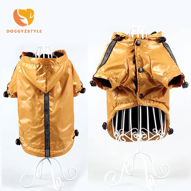Дождевик для собак водонепроницаемая одежда маленьких и средних куртка теплая