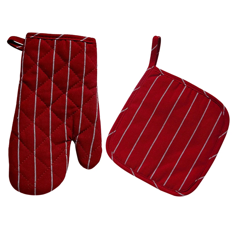 

Cotton Oven Mitts And Potholders Non-Slip Cooking Gloves For Cooking Baking Grilling 2pcs/set