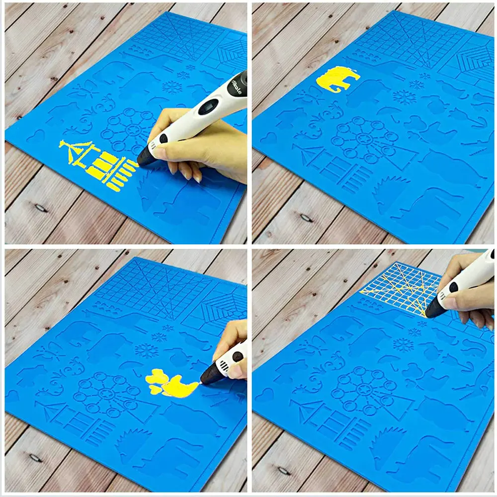 

All3DPrinter 3D Pen Mat 3D Printing Pen Large Silicone Design Mat Pad 3D Pens Drawing Tools for Kids and 3D Pen Artists