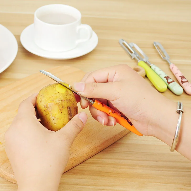 Очиститель фруктов и овощей мультяшный керамический нож для резки моркови