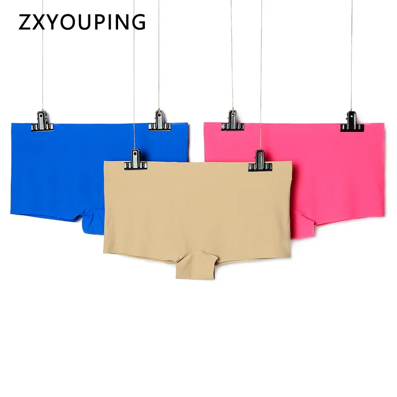 3 шт./лот большие размеры трусы для мальчиков бесшовные шелк льда сплошное