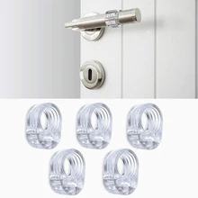 4 Pcs ซิลิโคนประตู Handle Anti-Collision Ring บัฟเฟอร์ Doorknob กันชนผนังเฟอร์นิเจอร์ป้องกัน2.3*3.1*1.3ซม.