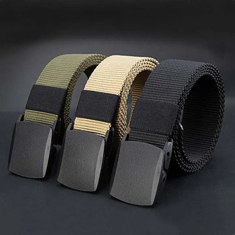 

Automatic Buckle Nylon Belt Male Army Tactical Belt Mens Military Waist Canvas Belts Cummerbunds High Quality Strap 125cm Men
