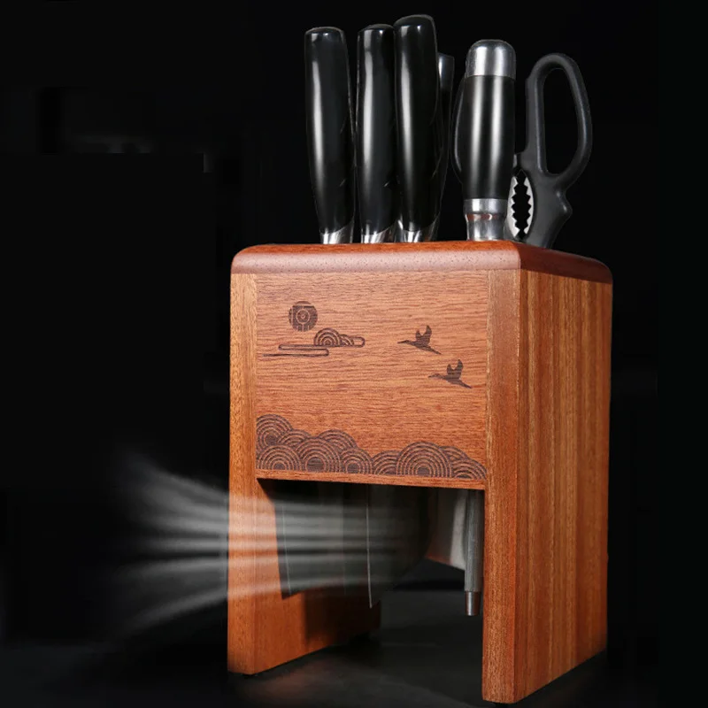 Подставка для ножей из эбенового дерева стойка ресторана кухонных 11 отверстий |