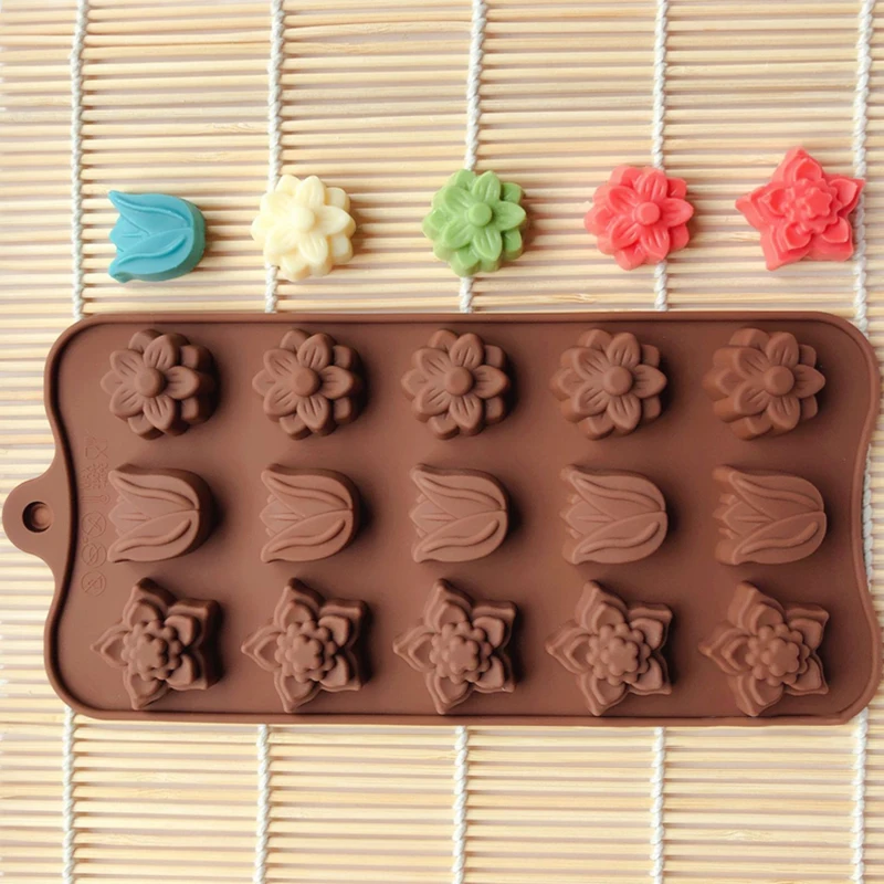 Силиконовая форма сделай сам для цветов мыла 3D торта с тюльпаном шоколадного