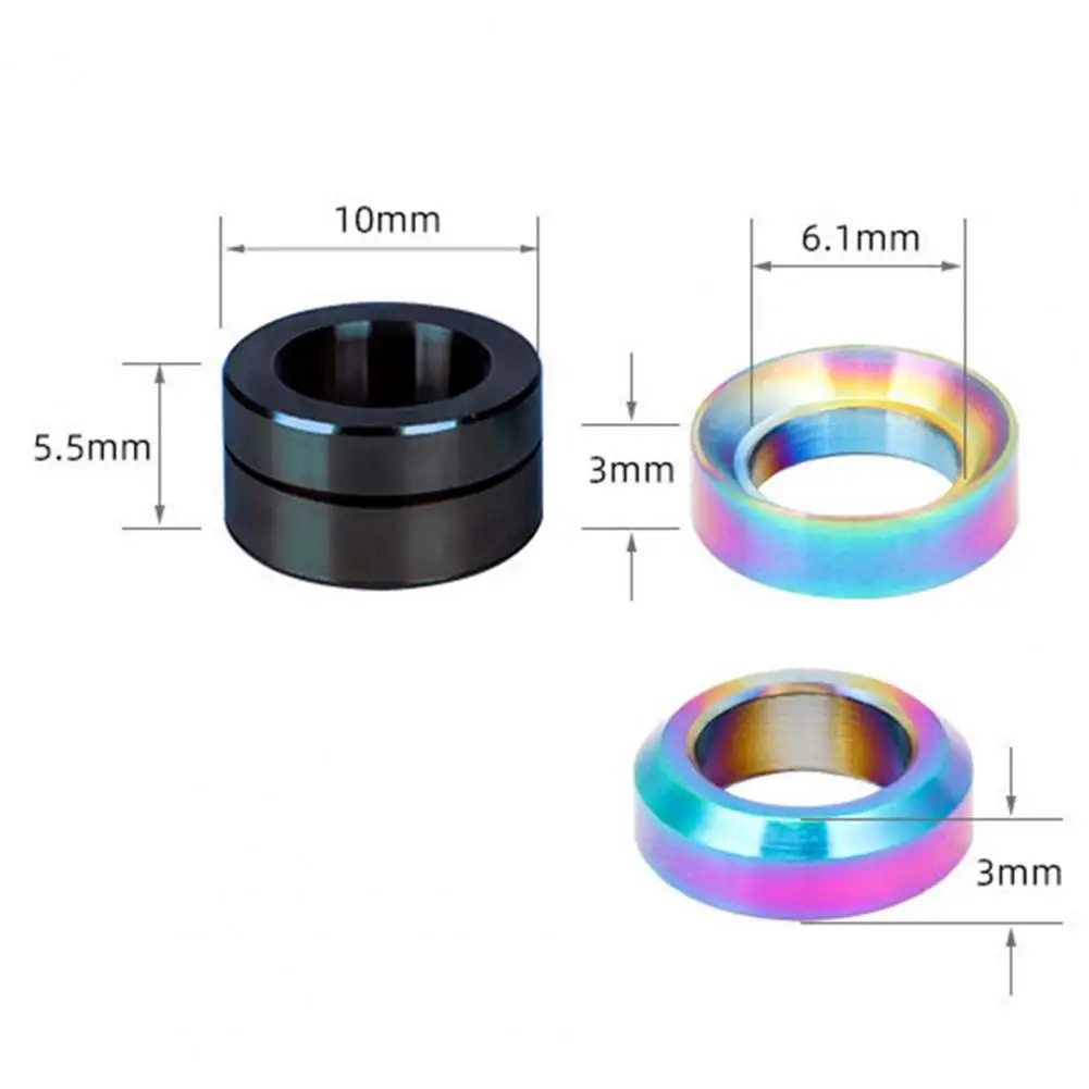 

4 Pcs Metal Brake Caliper Fixed Bolts Hard Anti-abrasion Stem Headset Spacer for Mountain Bike High Strength Bolts Gasket Spacer