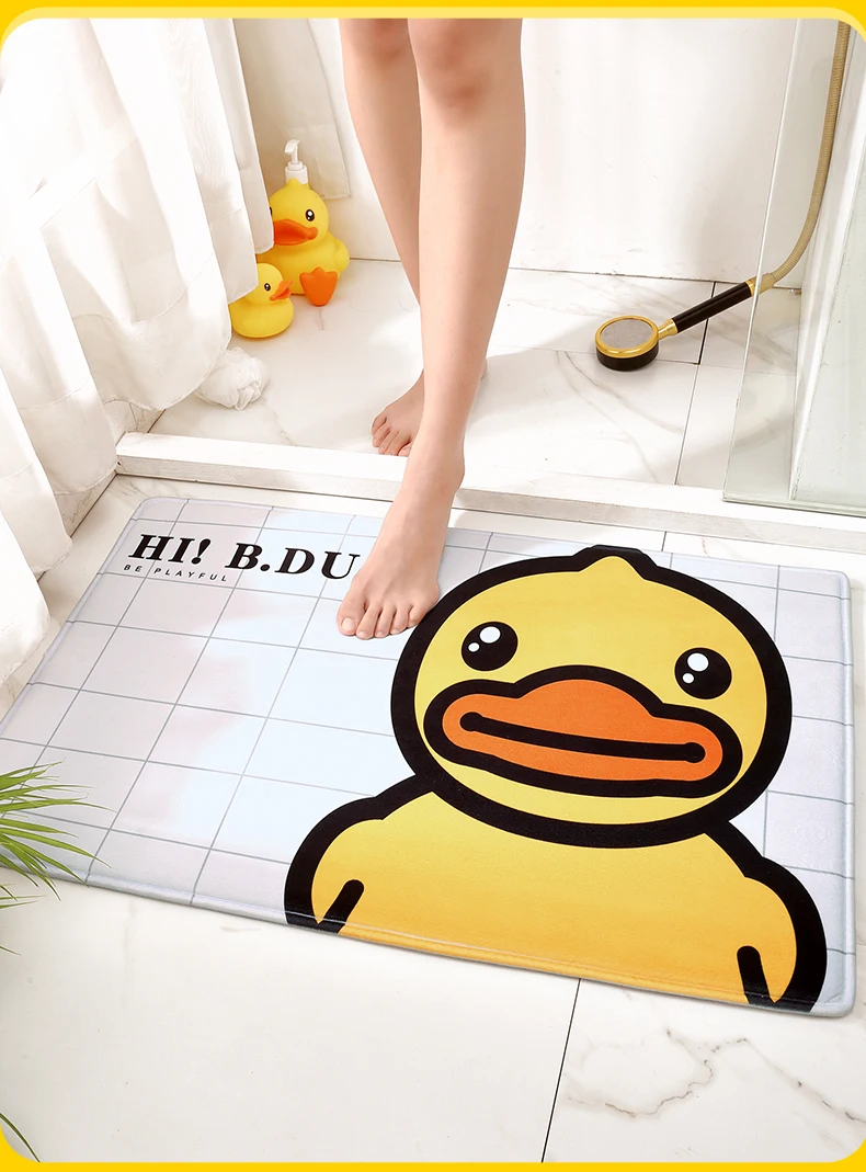 

Floor Mat Bathroom Water-Absorbing Non-Slip Mat Bathroom Entrance Floor Mat Door Mat Door Small Yellow Duck Carpet