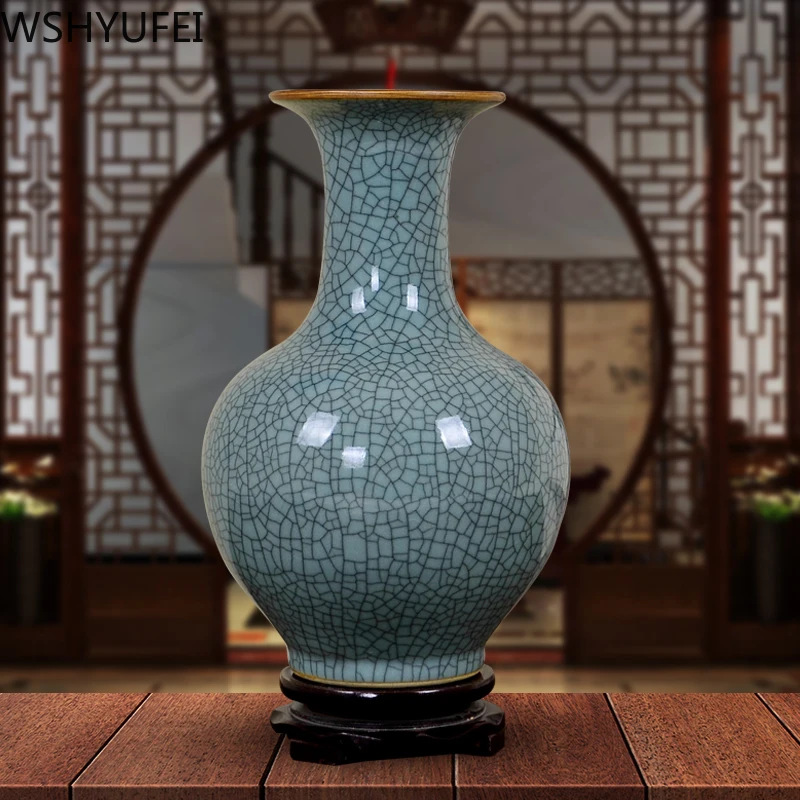 

Chinese antique ceramic small vase Smooth and textured Flower arrangement hydroponic plant Living room home decoration WSHYUFEI