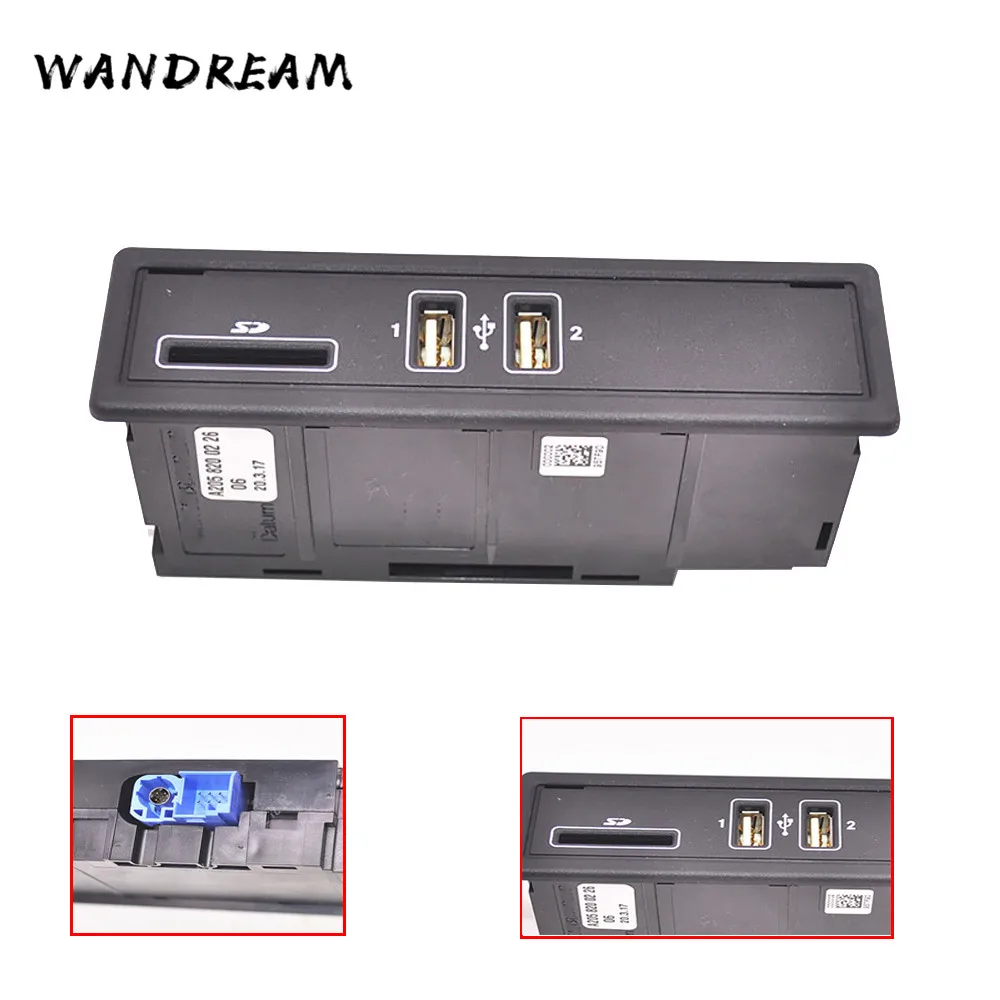 X1PCS A2058200226 USB интерфейс разъем SD кардридер для Mercedes W205 W253 W213 C180 C260 GLC200