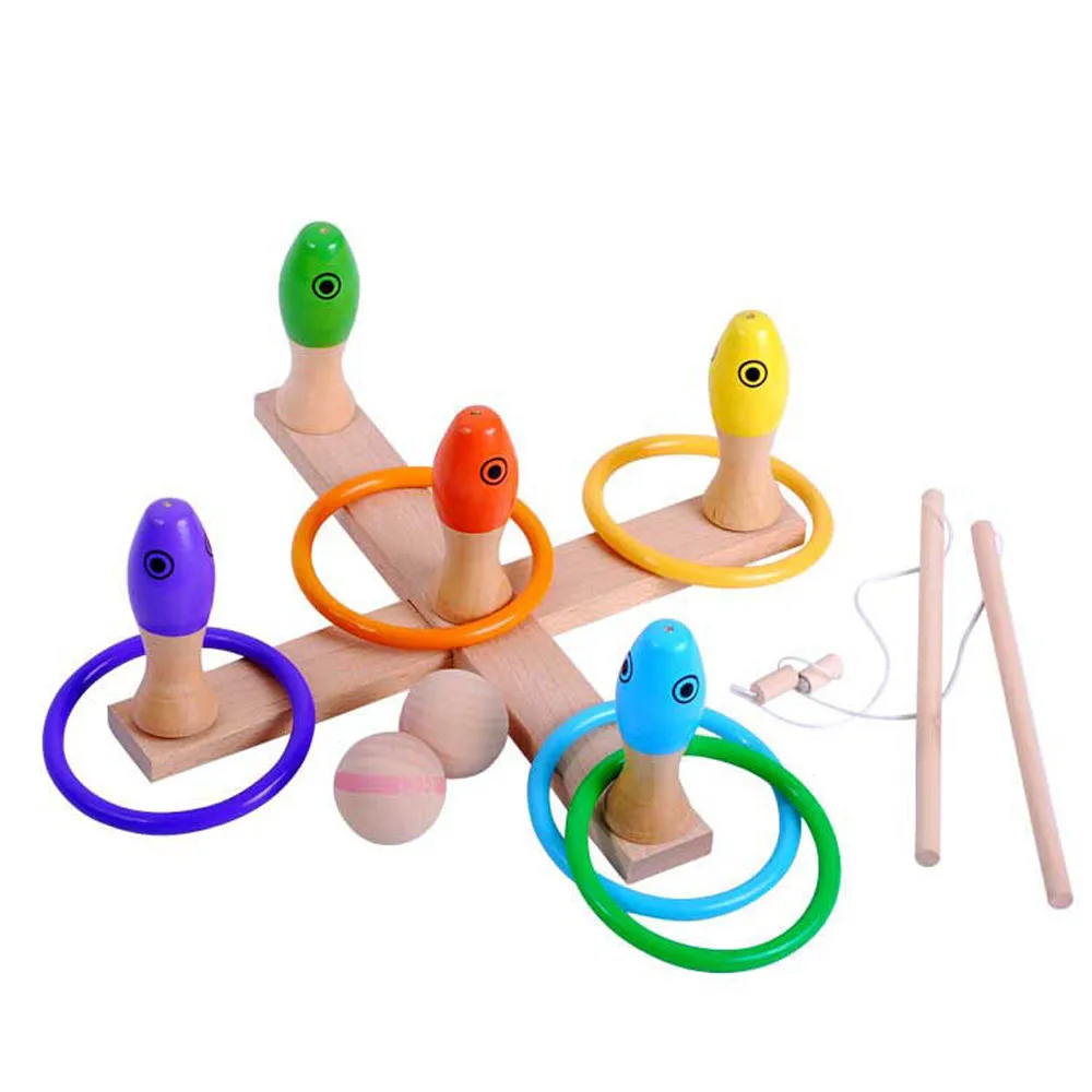 Деревянный детский игрушки магнитная игра рыбалка настольная головоломка 9