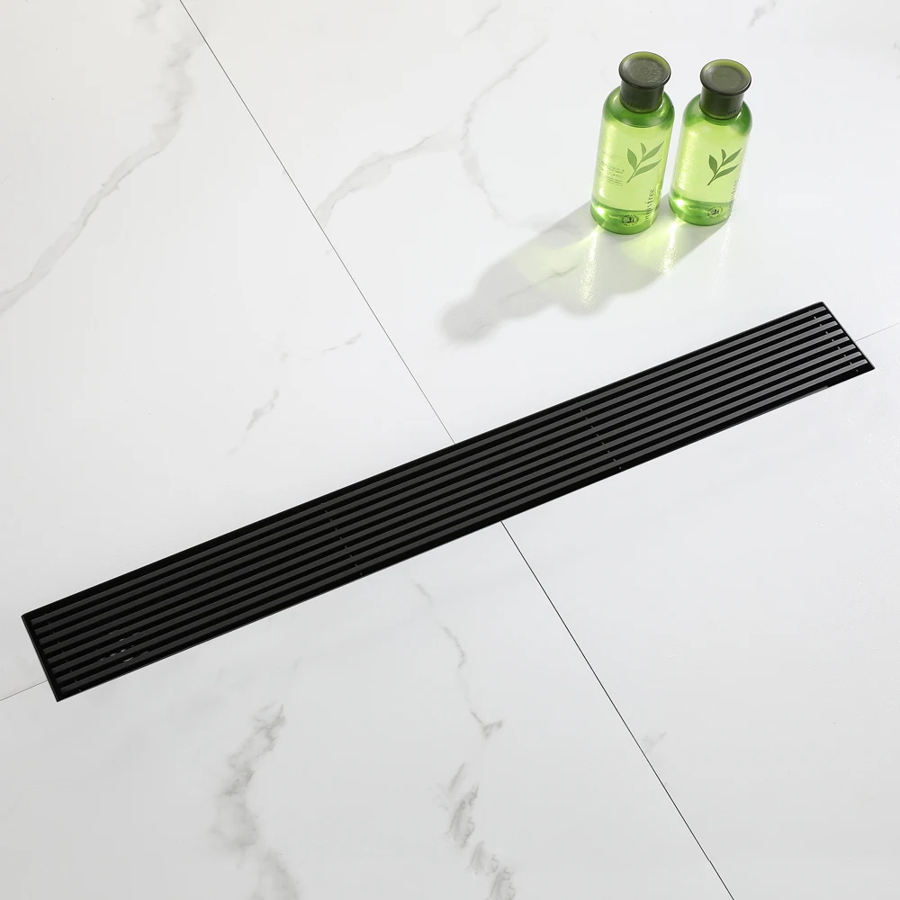 Дренаж для душа из нержавеющей стали черный Слив пола в ванну утолщенный