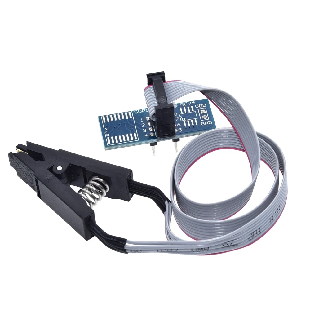 TZT Новый SOIC8 SOP8 Flash Chip зажим для проверки ИС Socket Adpter BIOS/24/25/93 программатор arduino |