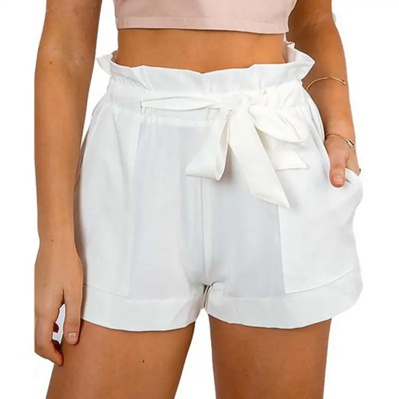 

New trendy sexy casual solid loose Women High Waisted Summer Short Hot Ruffle Mini Shorts casual sexy short