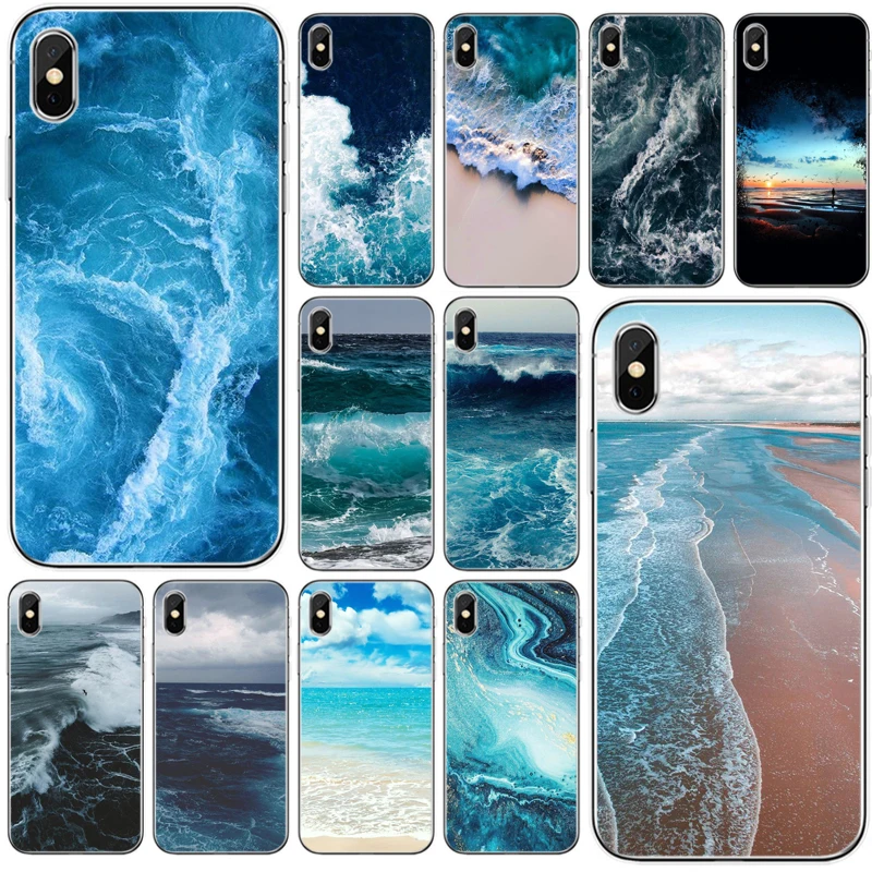 Чехол с рисунком голубого океана Мягкий Силиконовый ТПУ чехол для телефона iPhone 5