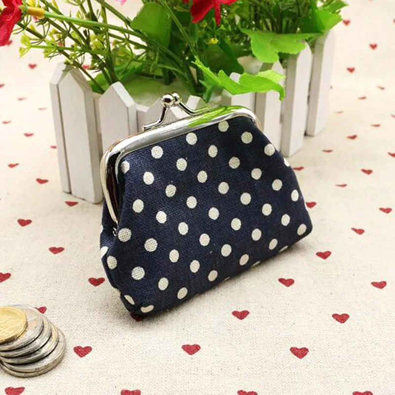 Coin Purses Lady Small Women'S Wallet Dot Pattern Mini Hasp Coin Wallet Money Change Pouch Cotton Purse For Coins Coin Pouch Hot