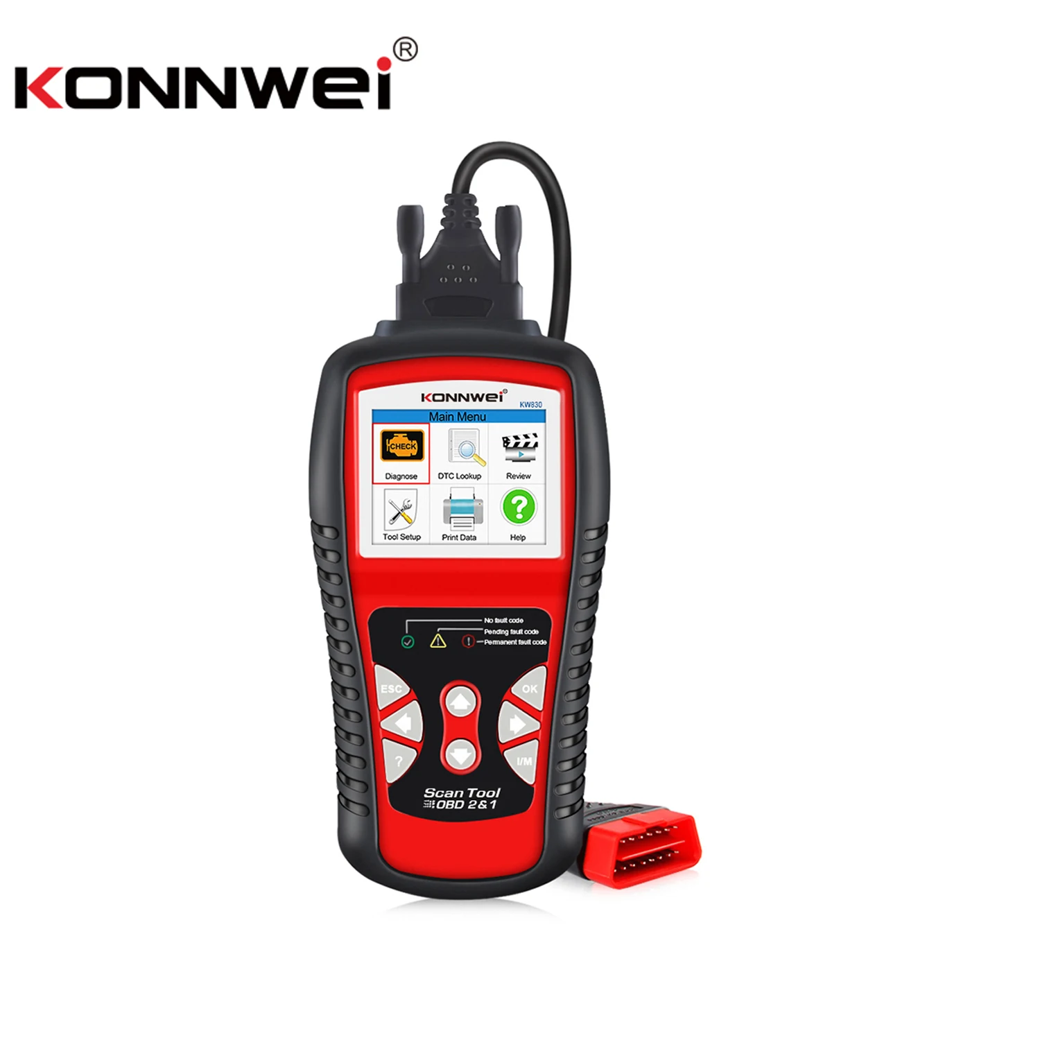Инструмент для сканирования KONNWEI elm327 OBDII OBD2 EOBD автомобильный диагностический