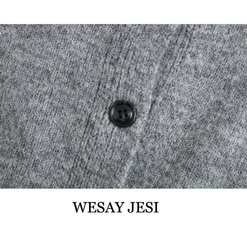 Женский свитер WESAY JESI 2021 вязаный кардиган с квадратным вырезом теплые