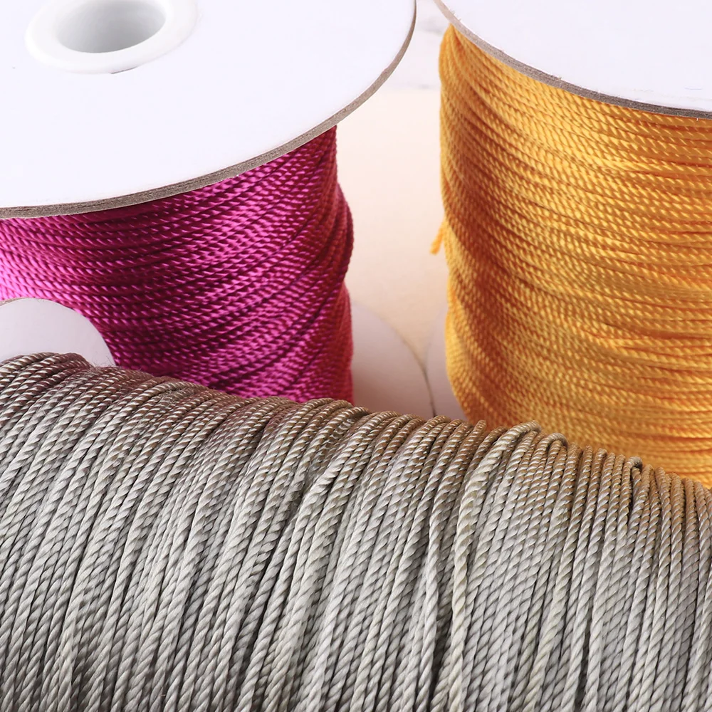 Тройная витая полиэфирная веревка 1 5 мм фиолетовый/желтый/серый домашний