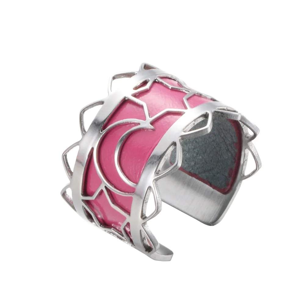 Legenstar Bijoux Bague Femme Stainless Steel Sliver Rings For Women and Men Anillos Mujer Interchangeable Leather Love Ring