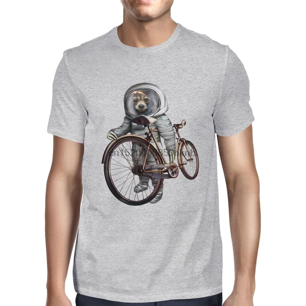 Мужская футболка с велосипедом Ленивца астронавта |