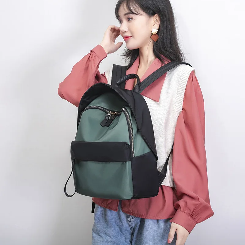 

Fashion Elegant Women's Backpack Waterproof Nylon High Quality Ladies Rucksack Commuters Style Knapsack Girl's School Bags