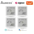 Датчик температуры и влажности Aubess Tuya Smart Life Zigbee или Wi-Fi, комнатный гигрометр, термометр с ЖК-дисплеем