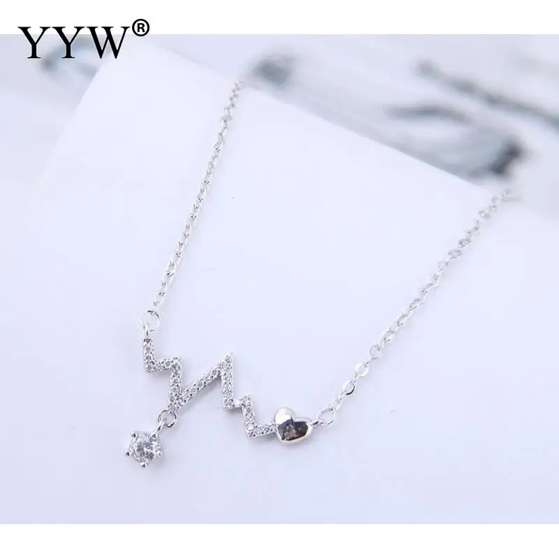 

Cubic Zircon Micro Pave Brass Necklace Silver Plated Necklaces Pendants Simple Fashion Hand Mori Necklace Long Sweater Chain