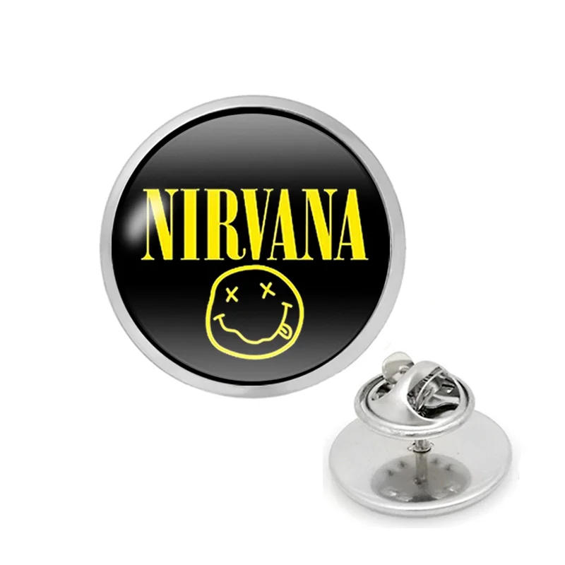 Рок Группа Smile Nirvana серьги гвоздики Стеклянные Кабошоны подвески ювелирные