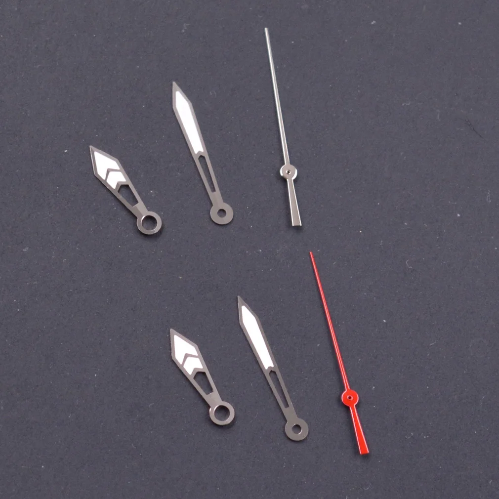 

Зеленые светящиеся стрелки часов с серебристым краем, запчасти для часов SKX/SBBN, подходит для японского механизма NH35, NH36