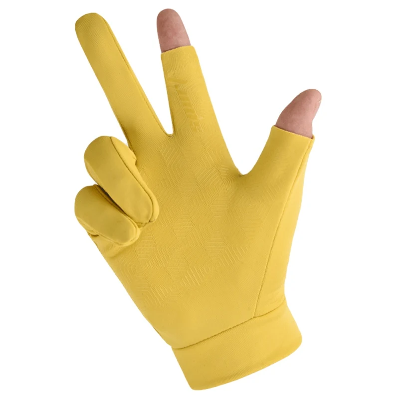 Перчатки для рыбалки спорта на открытом воздухе с двумя пальцами Нескользящие