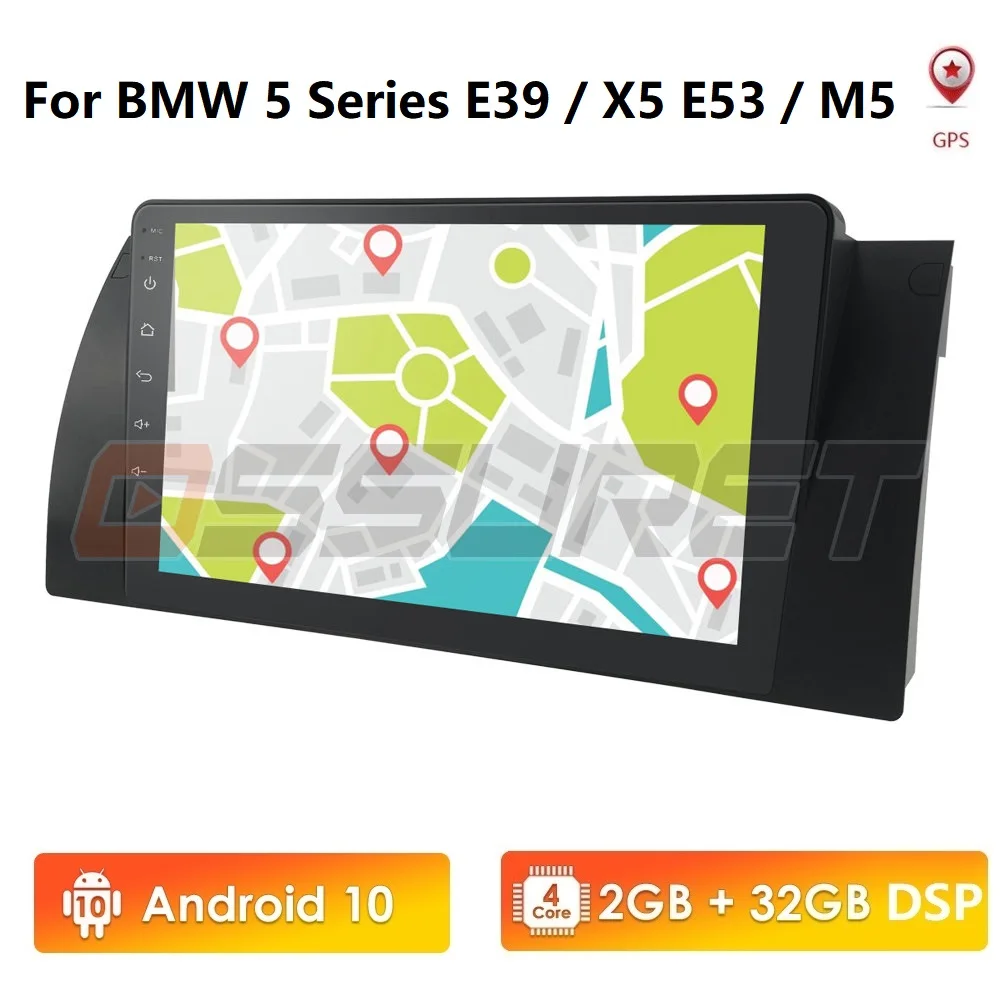 Автомобильный стерео проигрыватель HD 1din Android 10 2G для BMW X5 E53 E39 GPS аудио навигация