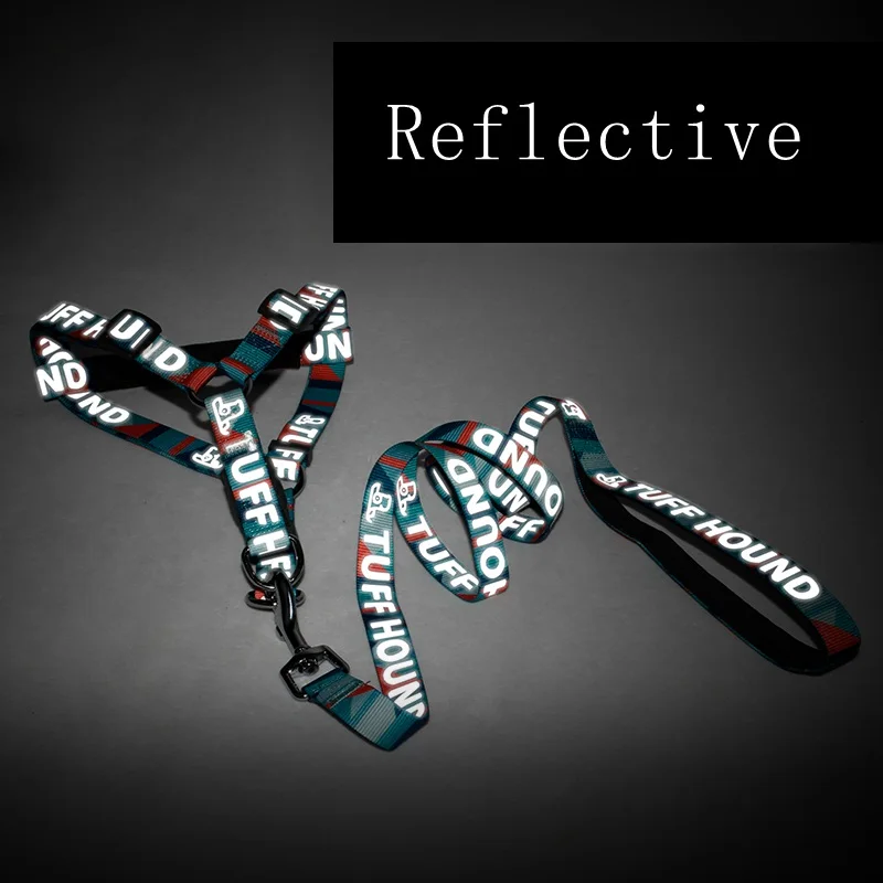 Без тяги Светоотражающая собачья упряжь поводок набор жилет для животных свинец