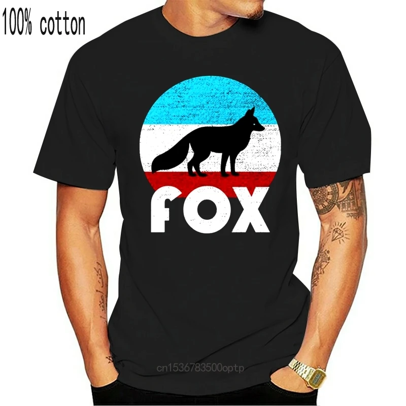 

Футболка Мужская/женская с коротким рукавом, винтажная смешная рубашка с лисьим силуэтом в стиле ретро, Размеры S 3Xl