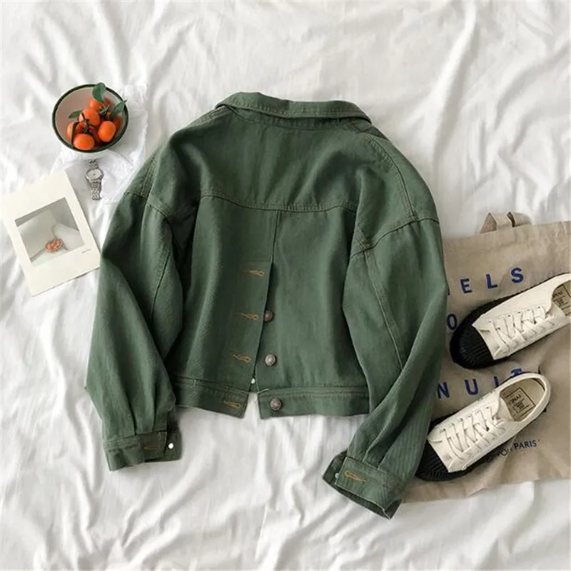 Женская короткая однобортная куртка OCEANLOVE Denim в консервативном стиле Chaqueta Mujer
