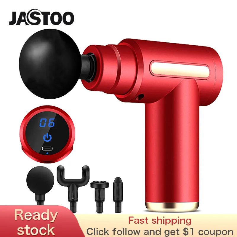 

Массажный пистолет Jastoo для глубокой спортивной терапии, массажер для тканей, перкуссионный пистолет для расслабления мышц, массажное обору...