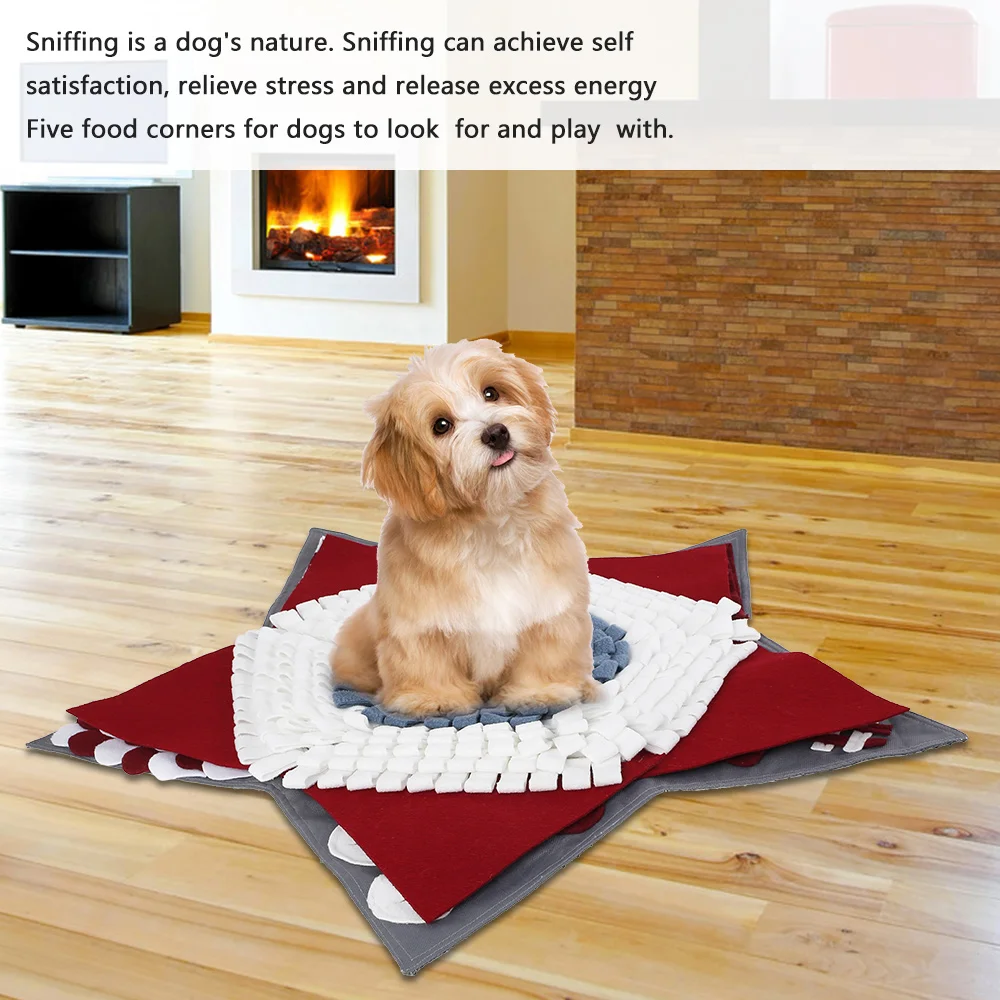 

Pet Dog Sniffing Dog Mat Puzzle Toy Pet Snack Boring Feeding Mat Interactive Game Training Blanket Snuffle Training Mat