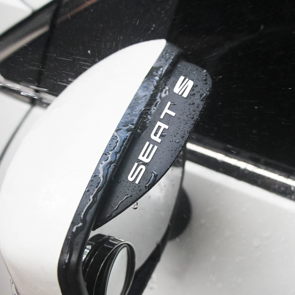 

2pcs Universal Flexible Rear View Mirror Rain Shade Rainproof Blades Rain Eyebrow Cover For Seat 3 Ibiza 6l 6j 6p Leon FR Altea