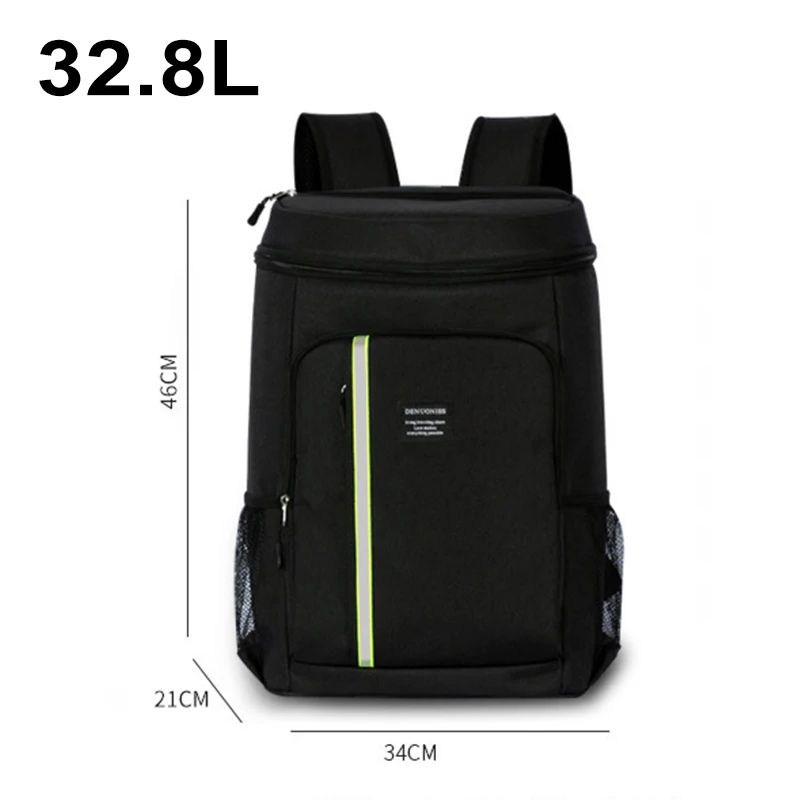 

18L/32.8L Large Size Thicken Cooler Bag Outdoor Picnic Backpack Food Container For Fruits Beer Multilayer Storage
