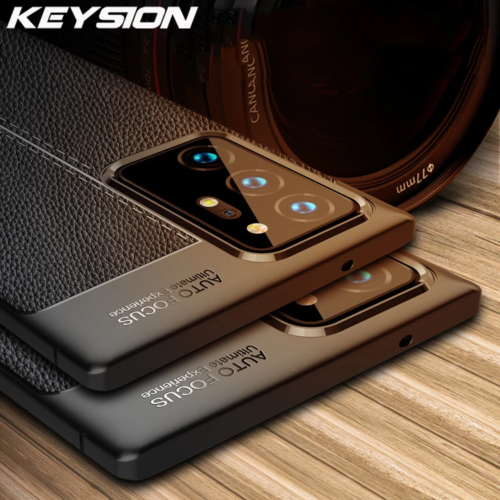 KEYSION противоударный чехол для Samsung Galaxy Note 20 Plus роскошный кожаный мягкий
