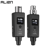 alien uhf microphone wireless transmitter receiver system xlr connection built in rechargeable battery for dynamic microphone
