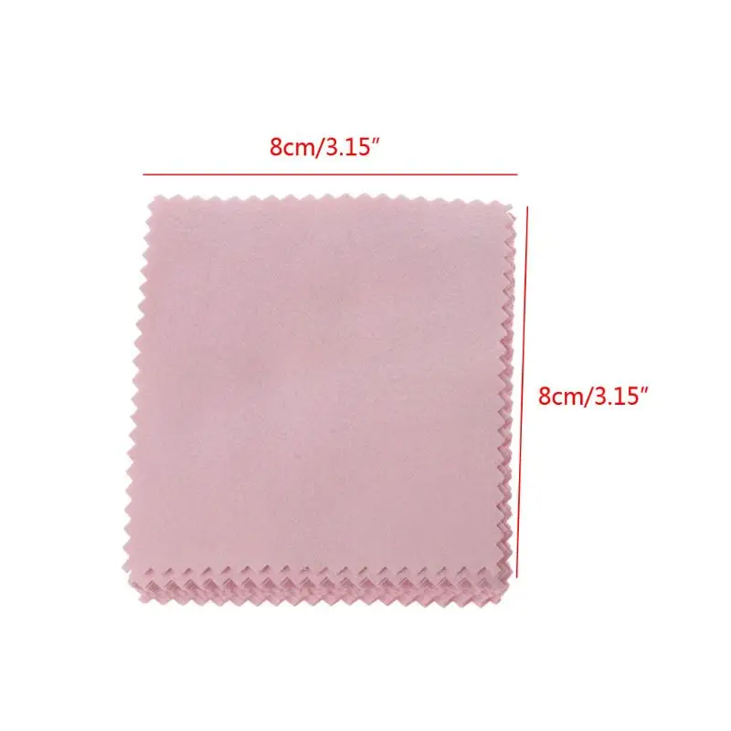 

13MC 50Pcs Pink Polishing Cleaning Cloth Jewelry Silver Gold Cleaner Jewelry Tools for Silver Gold Brass and Copper Jewelry