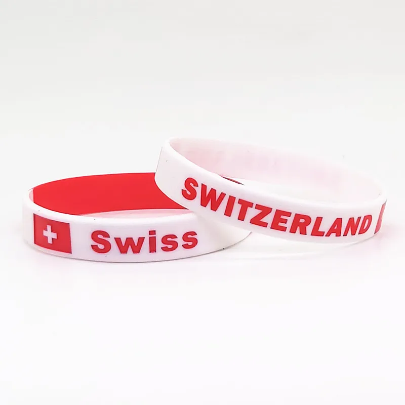 1 шт. Швейцарский флаг браслет для мужчин и женщин спортивные силиконовые