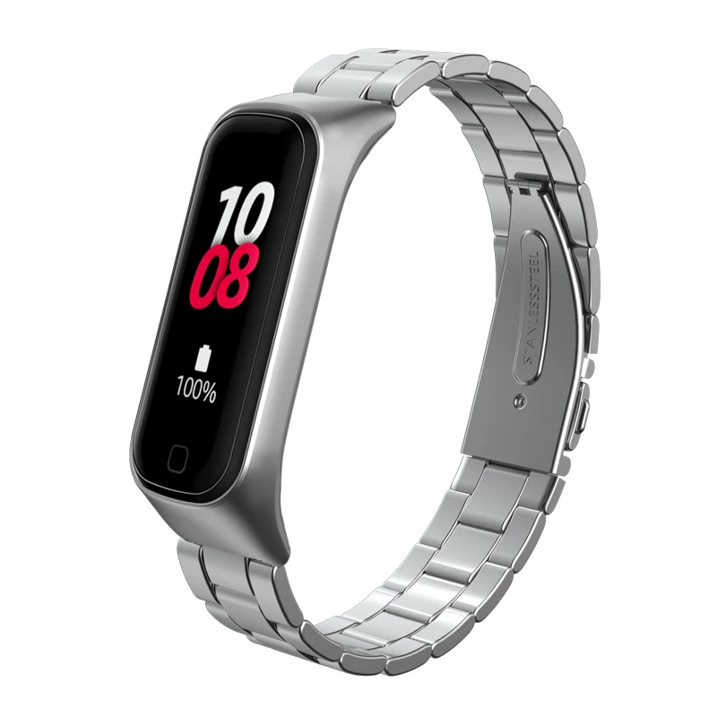 Металлический браслет для Samsung Galaxy Fit 2 Band ремешок из нержавеющей стали Fit2 R220 Smart
